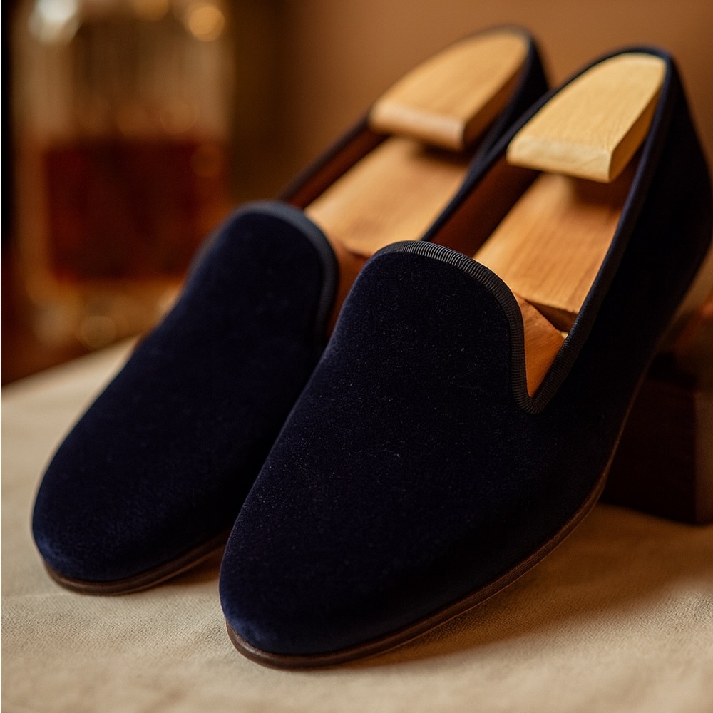 Stubbs & Wootton slipper in insecure blue Size 9 US